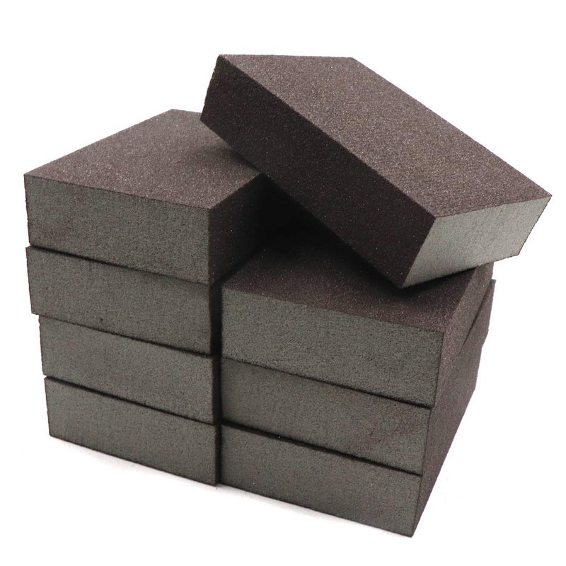 Luomorgo Sanding Sponge Sanding Blocks Polished Elastic Sanding Block Extra Fine (400-600 Grit) 8pcs - Image 1